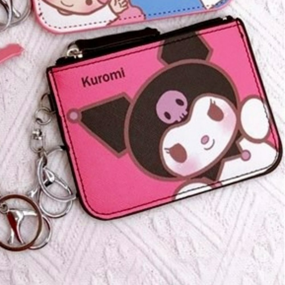 Kuromi ID Card Holder Key Ring Bag Accessory